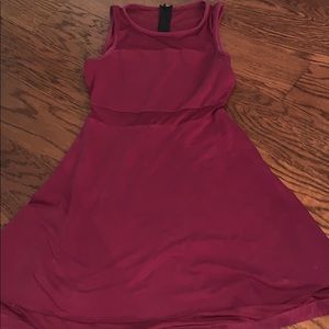Burgundy fun flirty dress